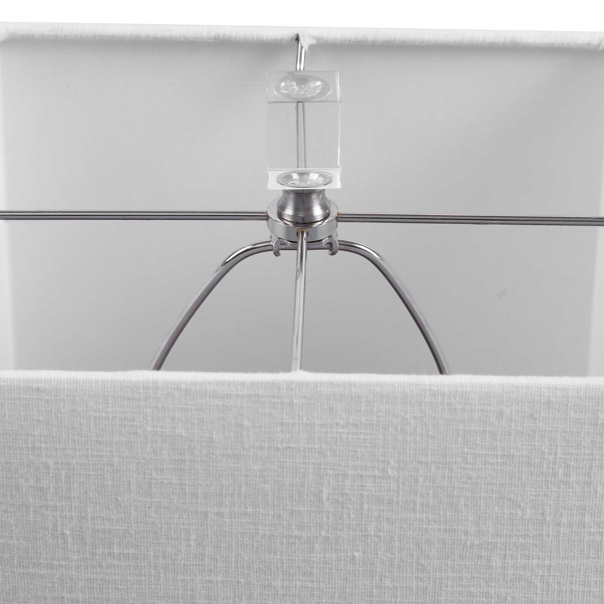 Bennett White Buffet Lamp, Table Lamp by Uttermost, 10" width x 32.5" height x 10" depth View 7