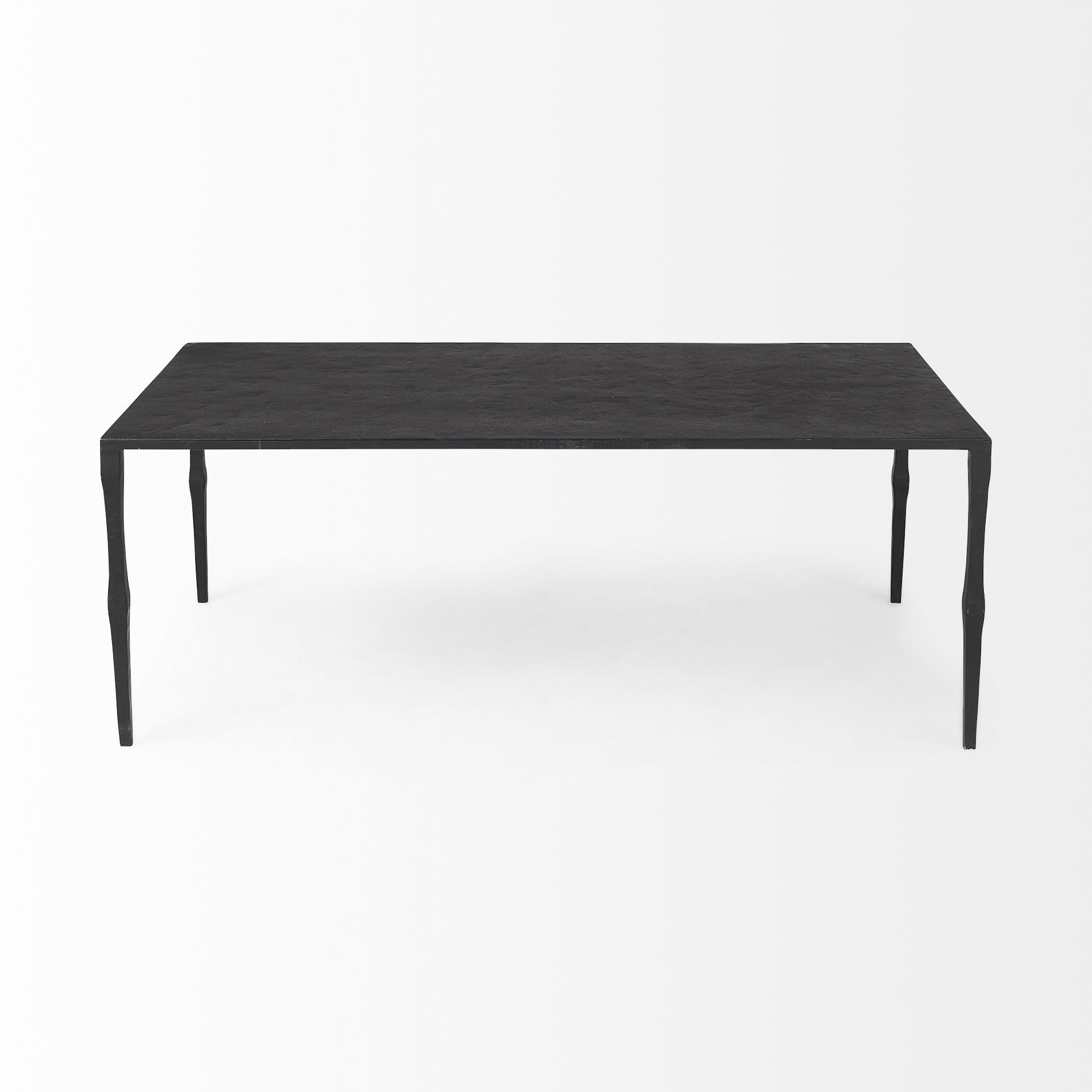 Timothy 42.0 X 22.0 X 15.5 Ebony Black Iron Coffee Table large image 