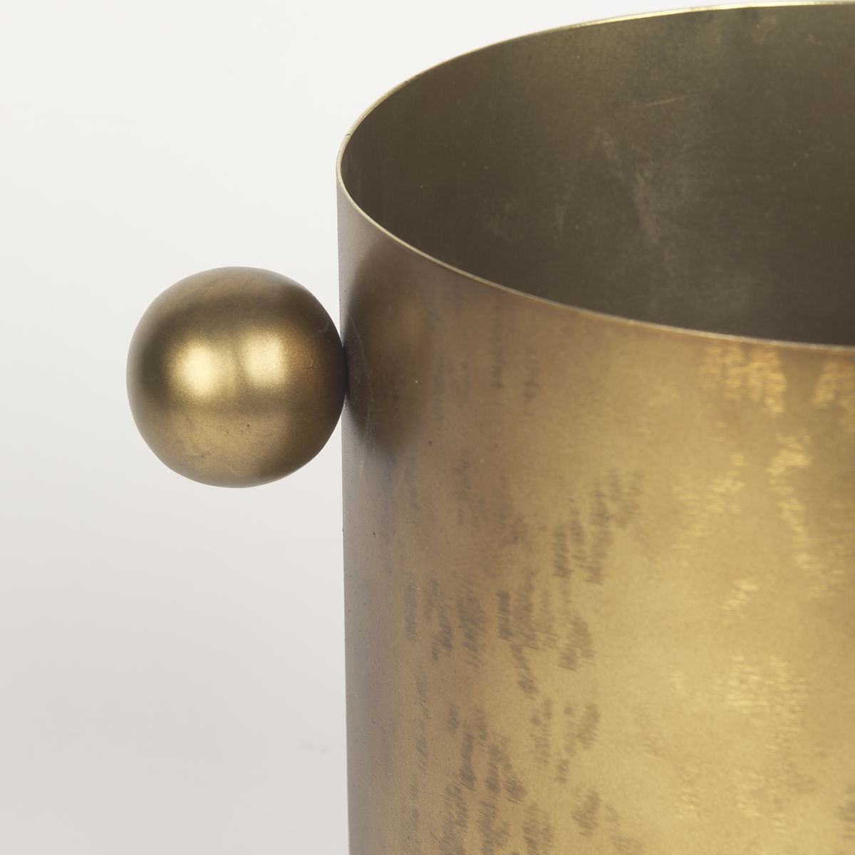 Juno 8.5H Large Gold Iron Vase, by Mercana, 11" length x 8" width x 8.5" height View 8