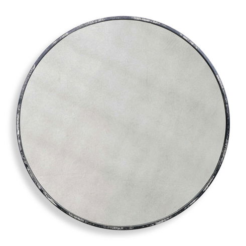Junius Antique White Round Mirror