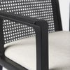 Clara Black Wood with Cream Fabric Seat and Cane Back Dining Chair thumbnail 6