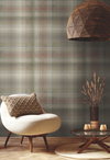 Sterling Plaid Neutral Wallpaper, by York Wall, 27' length x 2'3" width x 0.02" depth thumbnail 2