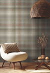 Sterling Plaid Neutral Wallpaper thumbnail 1