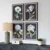 Florals On Black Framed Prints Set/4 thumbnail 3