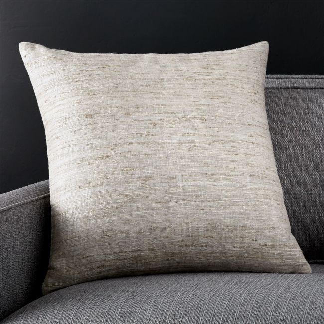 Online Designer Bedroom Trevino Alloy 20" Pillow with Feather-Down Insert