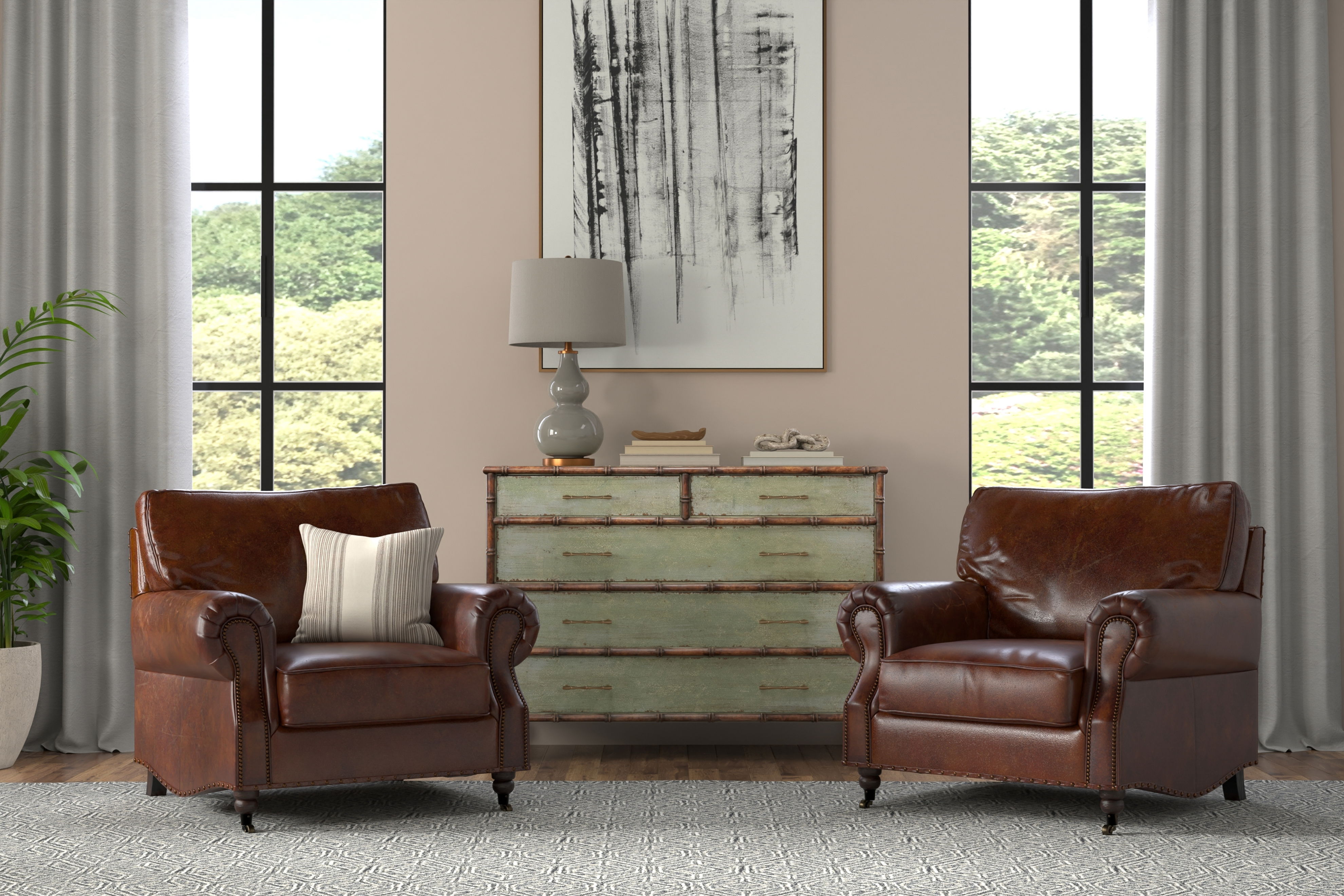 Papa's Chair, Seating by Sarreid, 39" length x 36" width x 36" height View 14