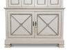 *Painted Directoire Style Cupboard, Shelving & Bookcase by Sarreid, 54" length x 17" width x 89" height thumbnail 10