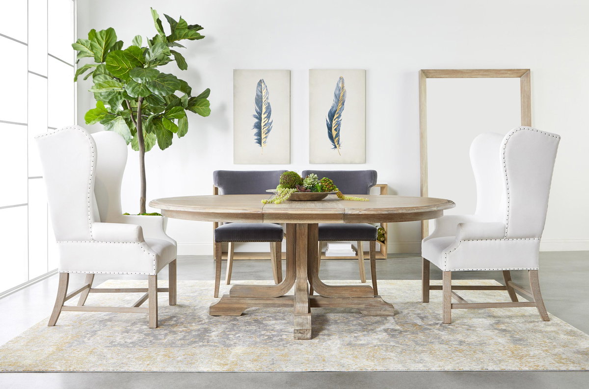 Torrey 60' Round Extension Dining Table, by Essentials for Living, 60" width x 30" height x 60" depth View 8