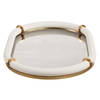 Cyprus Leather Oval Tray, Decorative Tray by Uttermost, 24" width x 2" height x 16" depth thumbnail 7