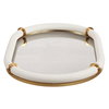 Cyprus Leather Oval Tray, Decorative Tray by Uttermost, 24" width x 2" height x 16" depth thumbnail 7