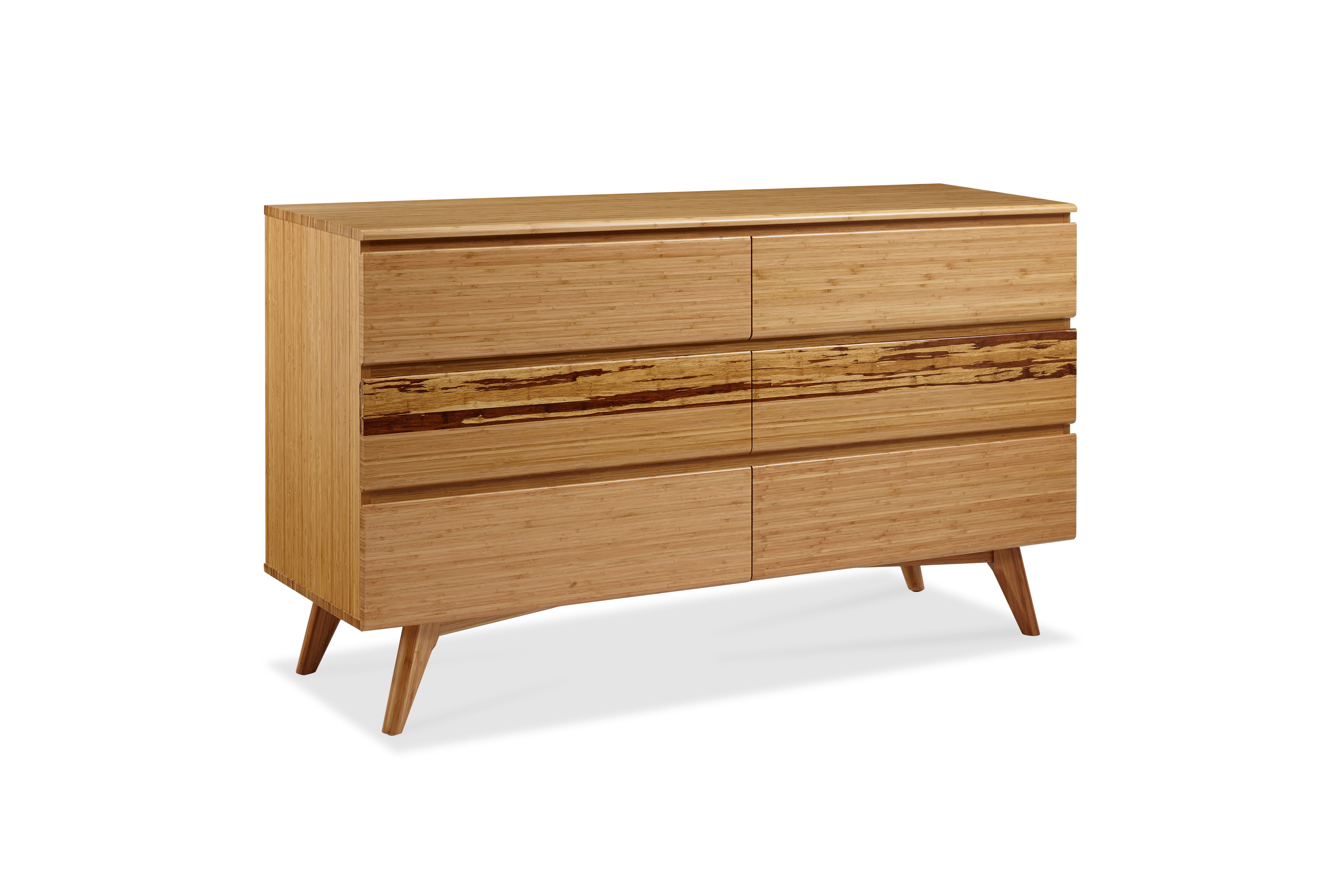 Azara Six Drawer Double Dresser, Caramelized, by Greenington, 19" length x 64" width x 36" height View 1