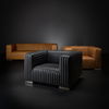 Ricciardo Cognac Leather Three Seater Sofa, Sofas & Sectional by Mercana, 82.5" length x 38.5" width x 26.5" height thumbnail 3