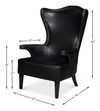 Drake Distilled Leather Chair, Black thumbnail 14