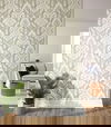 Hawthorne Ikat Off White Peel & Stick Wallpaper thumbnail 2