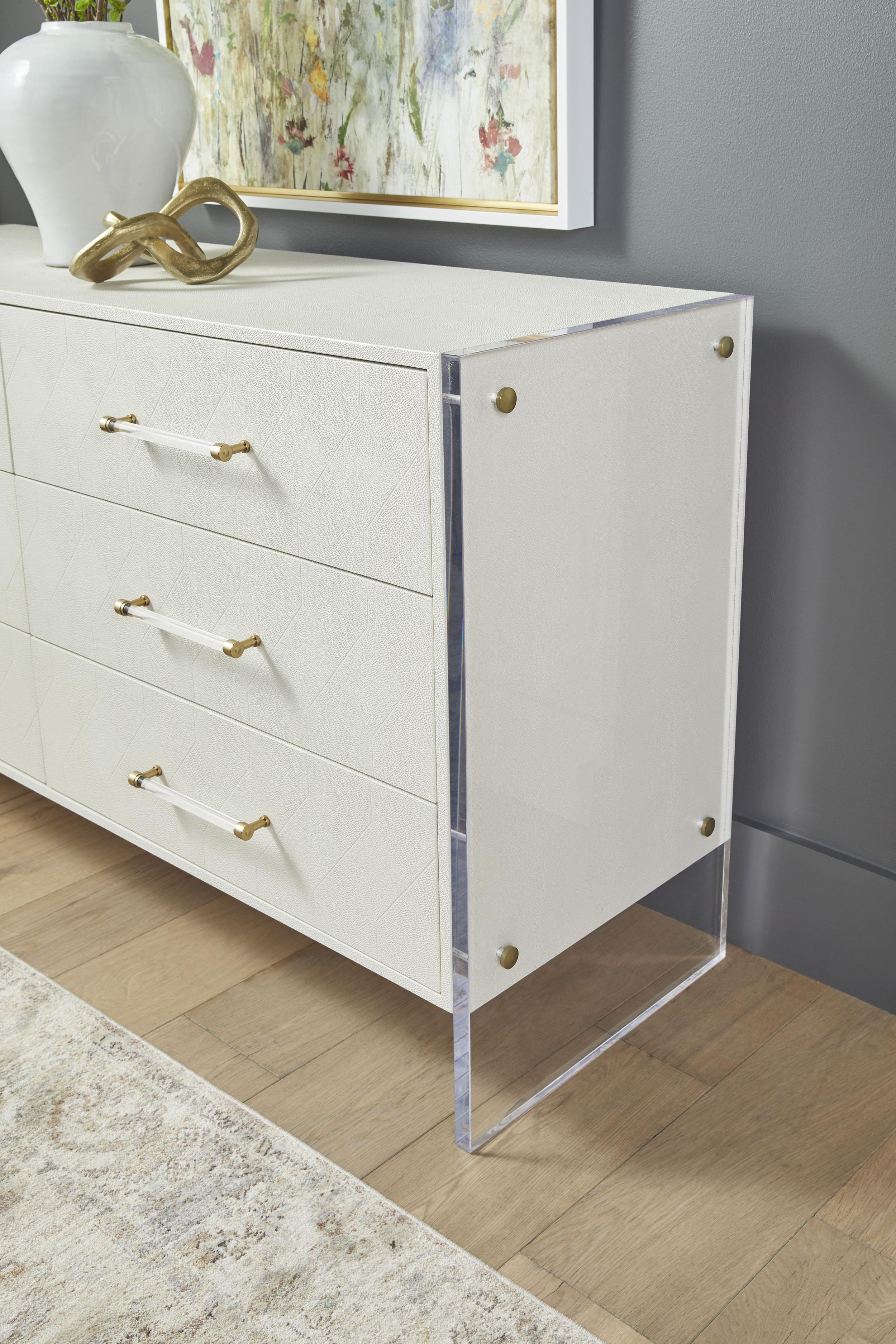 Sonia Shagreen 6-Drawer Double Dresser, by Essentials for Living, 62.25" width x 34" height x 19.5" depth View 14