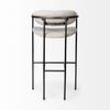 Parker 30' Seat Height Beige Fabric Seat Gun Metal Grey Metal Bar Stool thumbnail 3