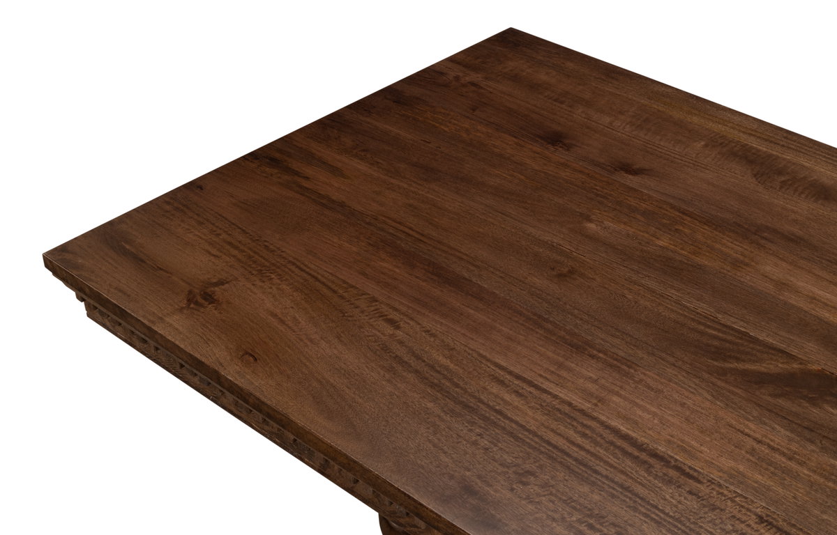 Joshua Pedestal Dining Table, by Sarreid, 3'6" length x 8' width x 2'7" height View 11