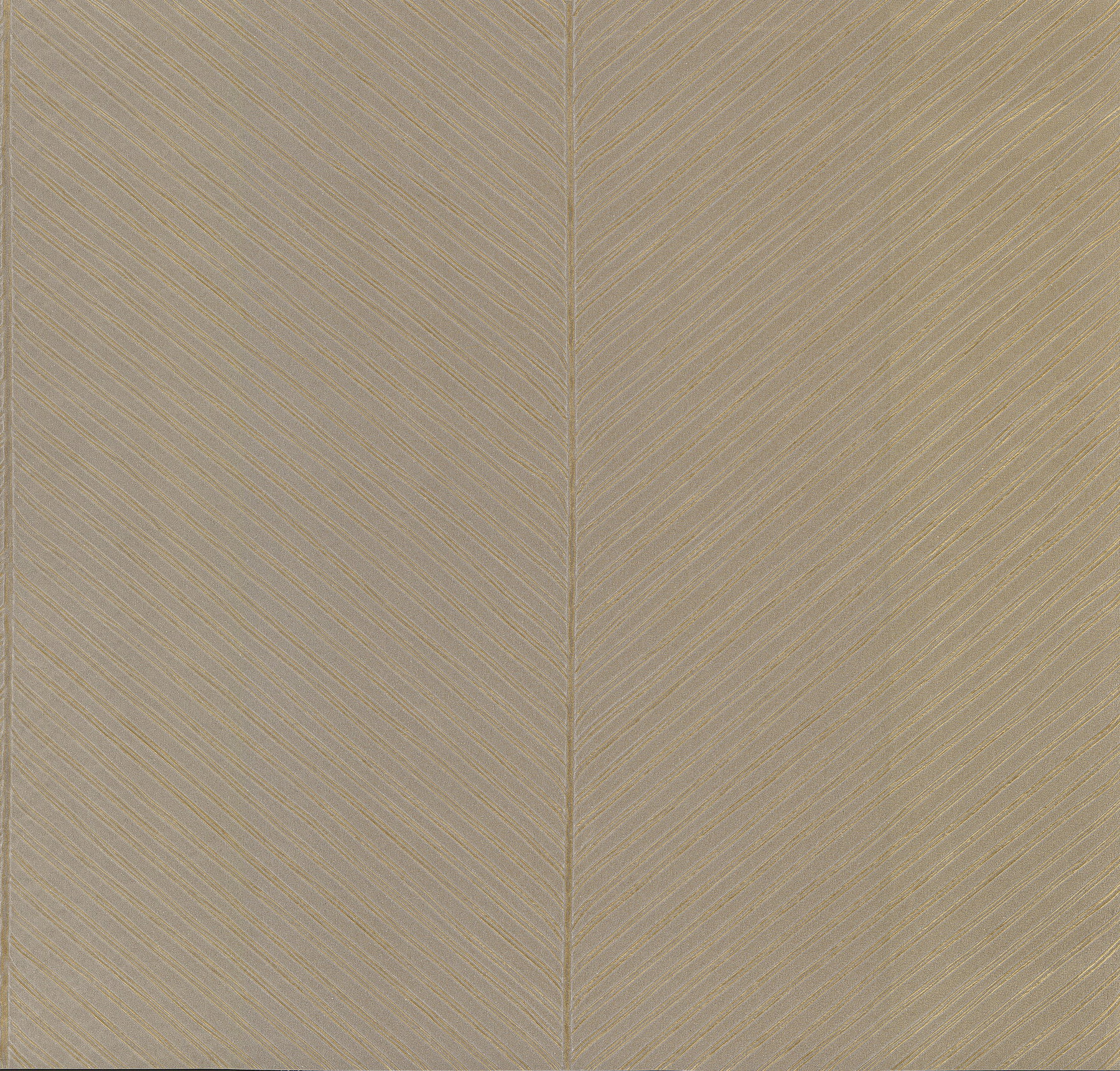 Palm Chevron Taupe & Gold Wallpaper, by York Wall, 32'9.6" length x 1'8.8" width x 0.02" depth View 1
