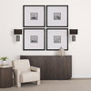 Maravilla III 11x17 Black/White Pattered Base Black Fabric Shade Wall Sconce, by Mercana, 11" length x 8.5" width x 17" height thumbnail 2