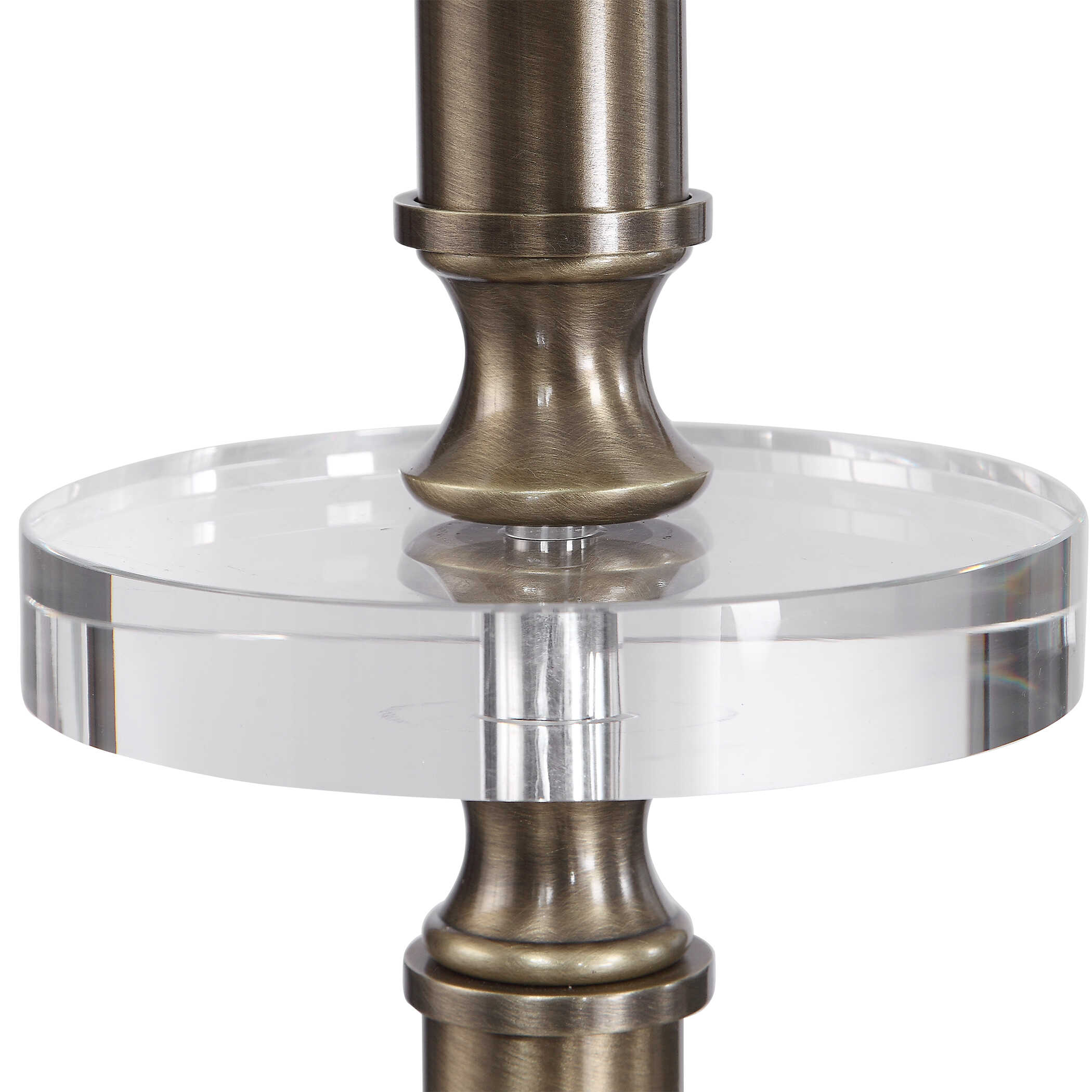 Maud Aged Black Floor Lamp large image 