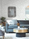 Egret Damask Blue Wallpaper thumbnail 2