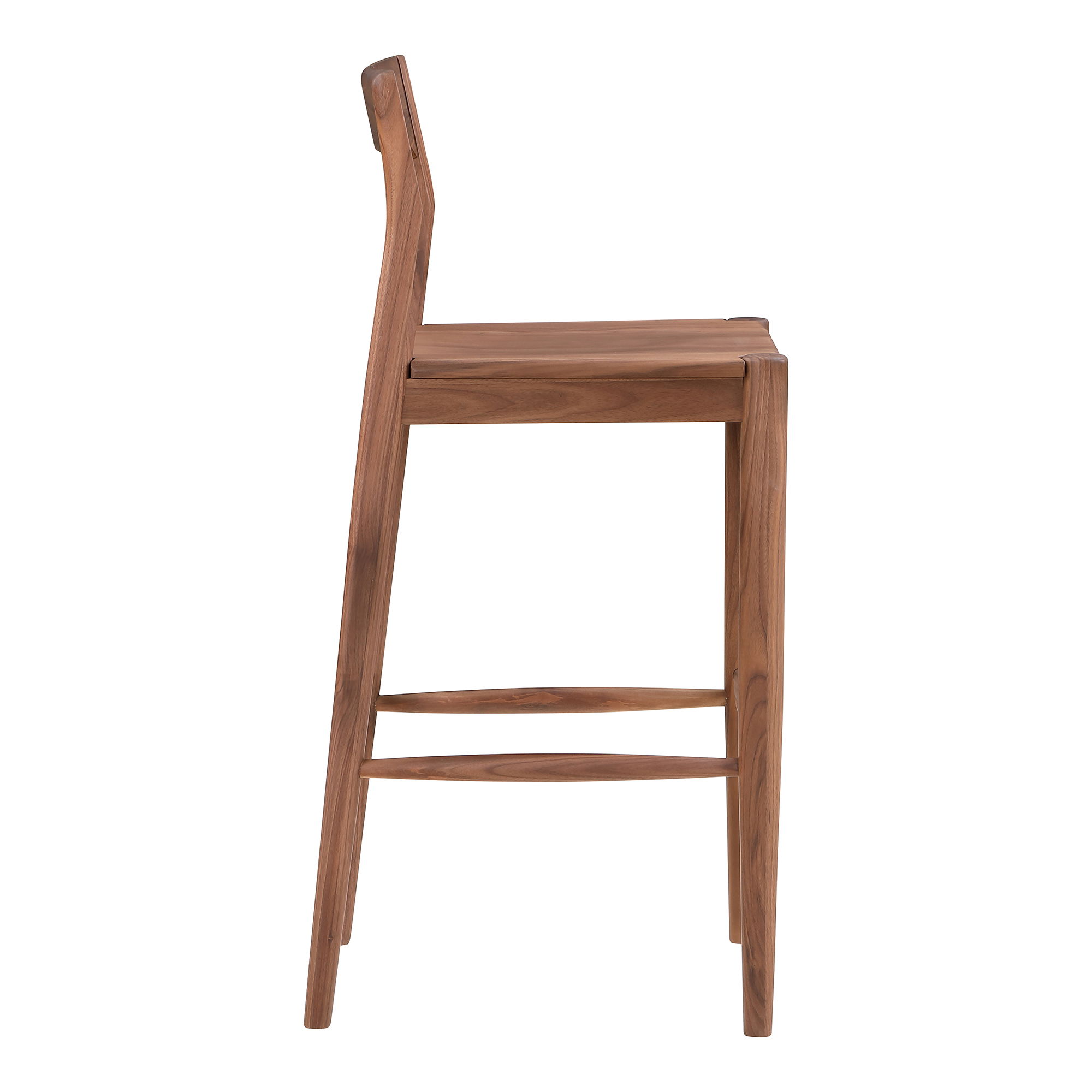 Owing Barstool Walnut Brown, Counter & Bar Stool by Moe's Home, 19.5" width x 42" height x 20" depth View 3