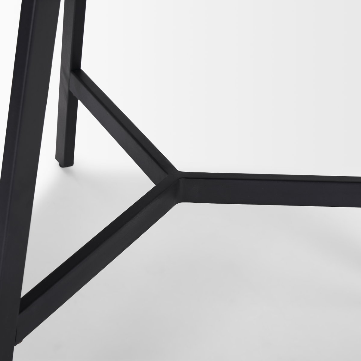 Todd Dark Brown Wood with Metal Legs Side Table, Side & End Table by Mercana, 22" length x 23" width x 22" height View 7