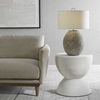 Bongo White Rattan Side Table thumbnail 1