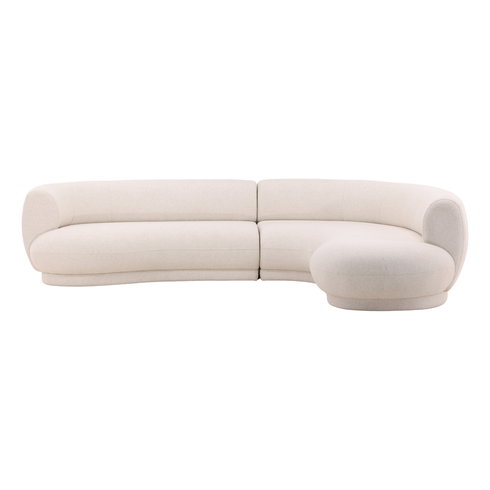 Lake Chaise Sectional Cream Performance RAF