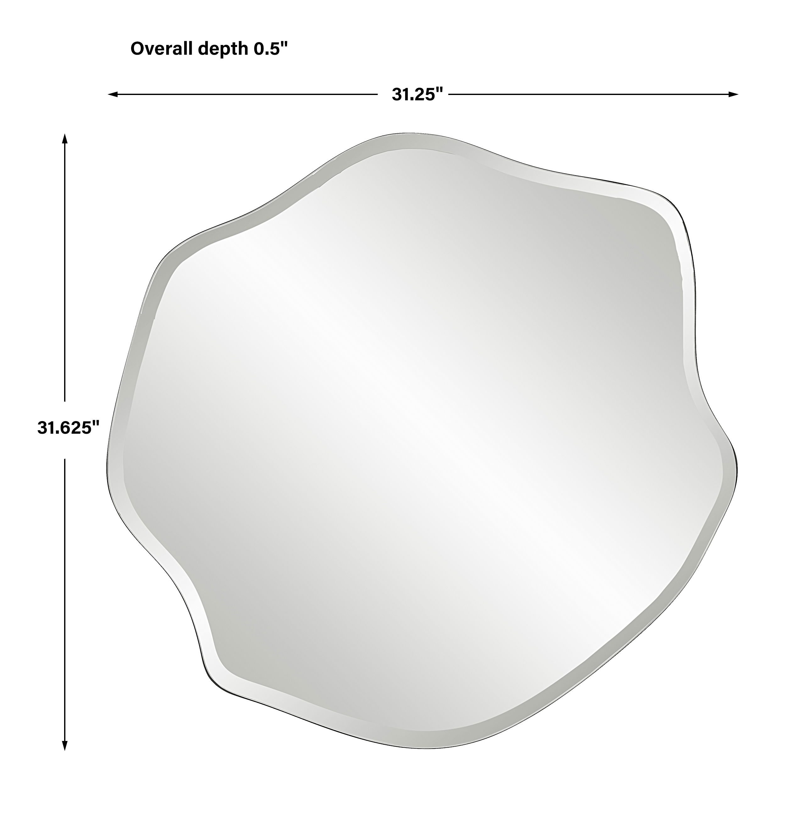 Curiosity Organic Mirror, by Uttermost, 31.25" width x 31.62" height x 0.5" depth View 3