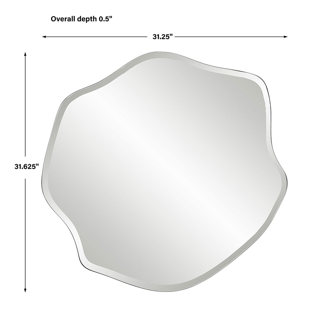 Curiosity Organic Mirror, by Uttermost, 31.25" width x 31.62" height x 0.5" depth View 3