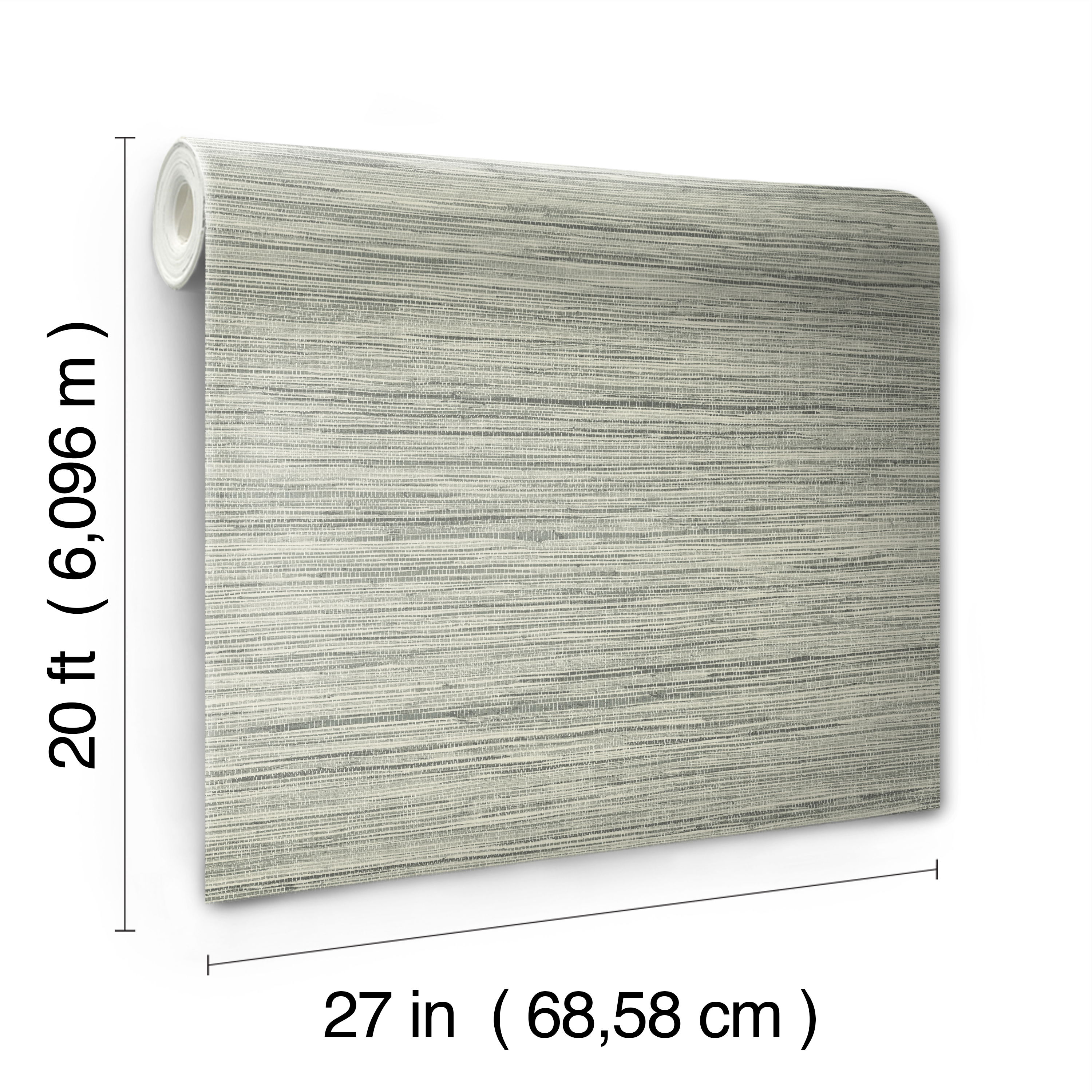 Bahia Grass Grey Peel & Stick Wallpaper large image 