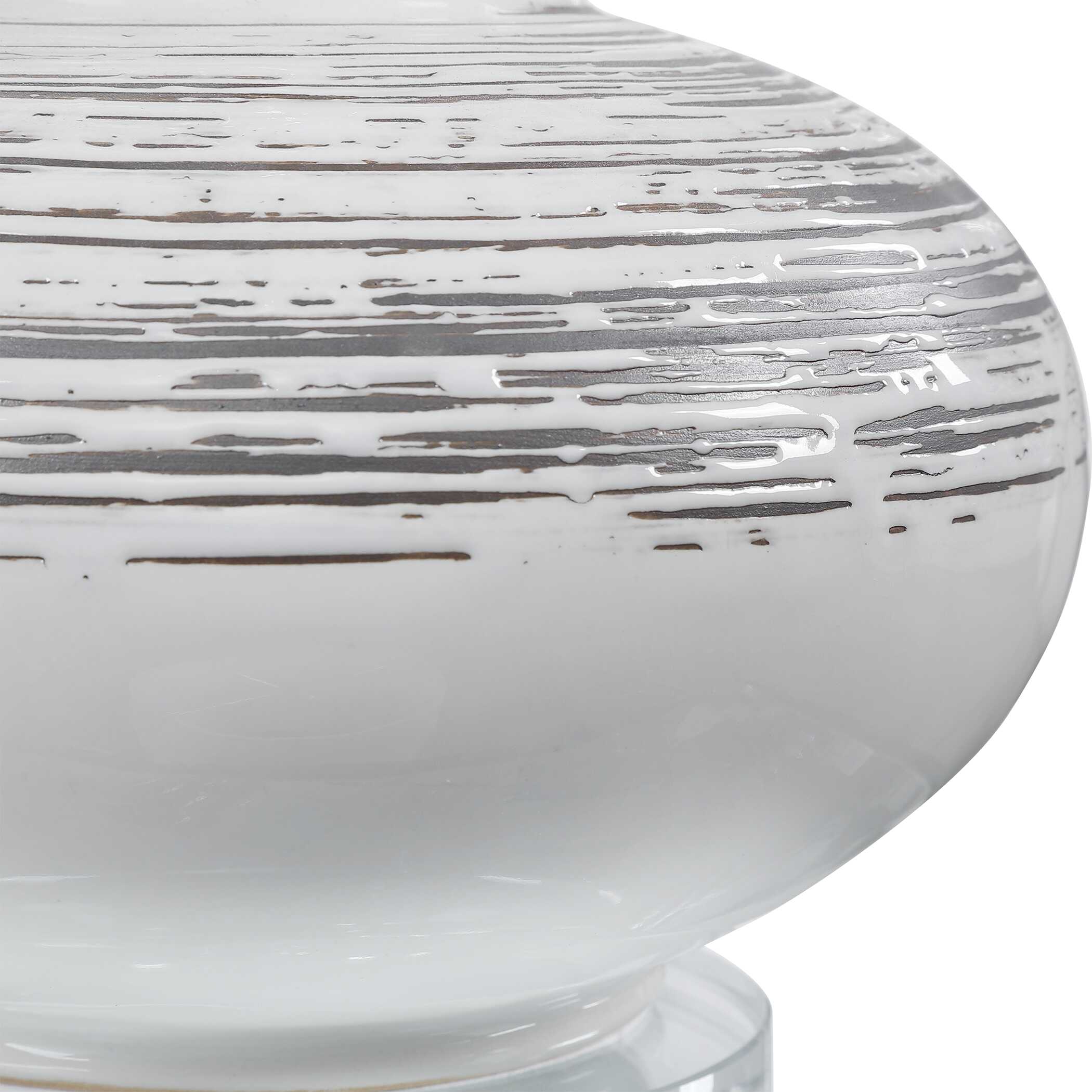 Lenta Off-White Accent Lamp, by Uttermost, 12" width x 20.5" height x 12" depth View 6