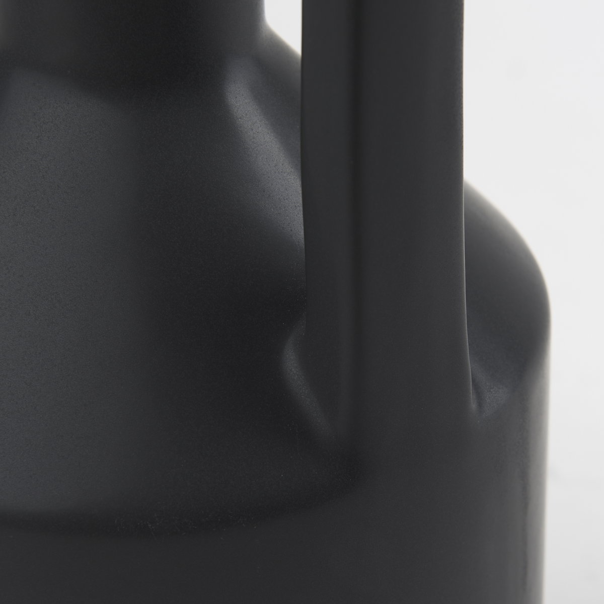 Burton 17.1H Large Matte Black Ceramic Jug Vase, Decorative Jar by Mercana, 6.1" length x 6.1" width x 15.55" height View 9