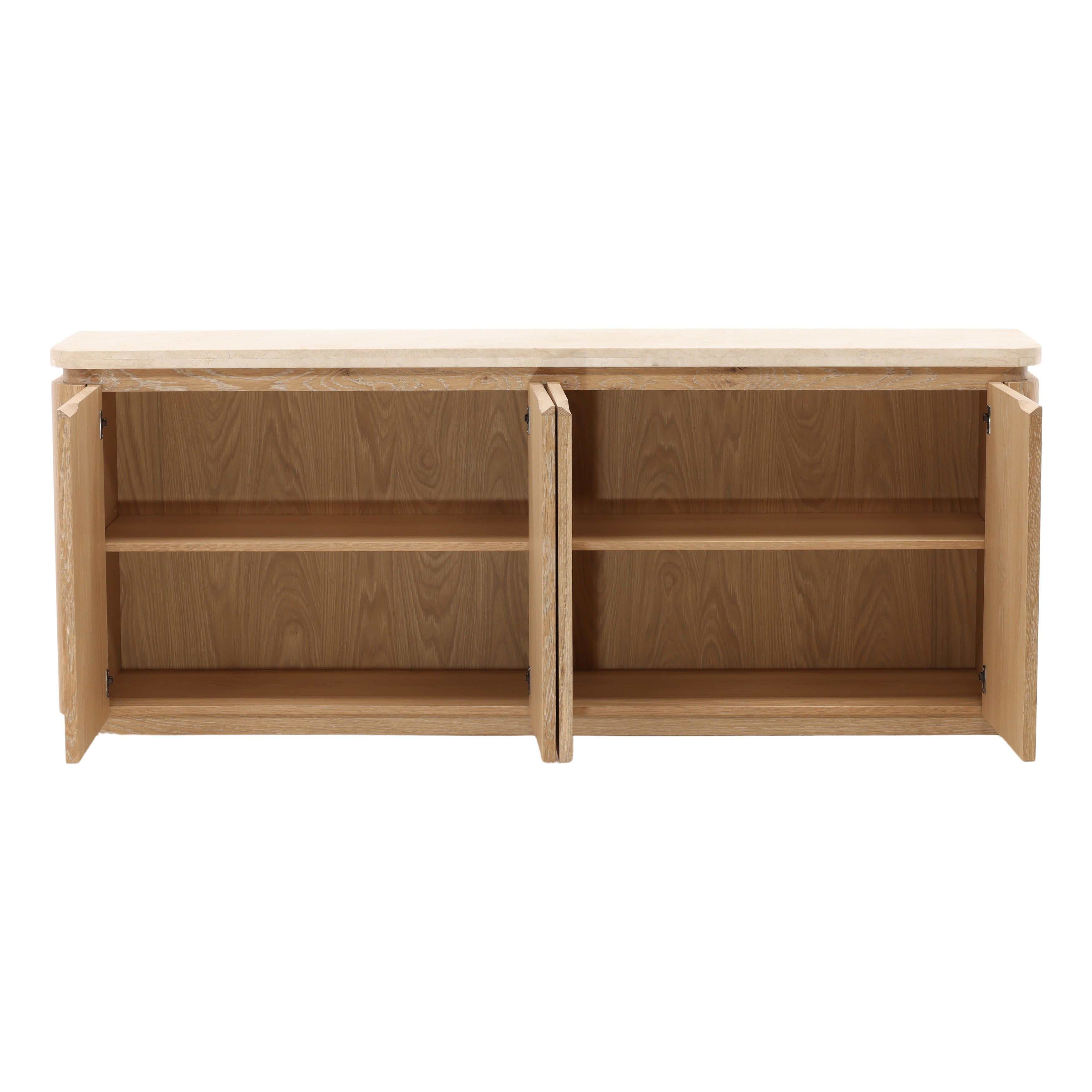 Canyon Sideboard Natural, Sideboards & Buffet by Dovetail, 79.5" width x 31.5" height x 18" depth View 5