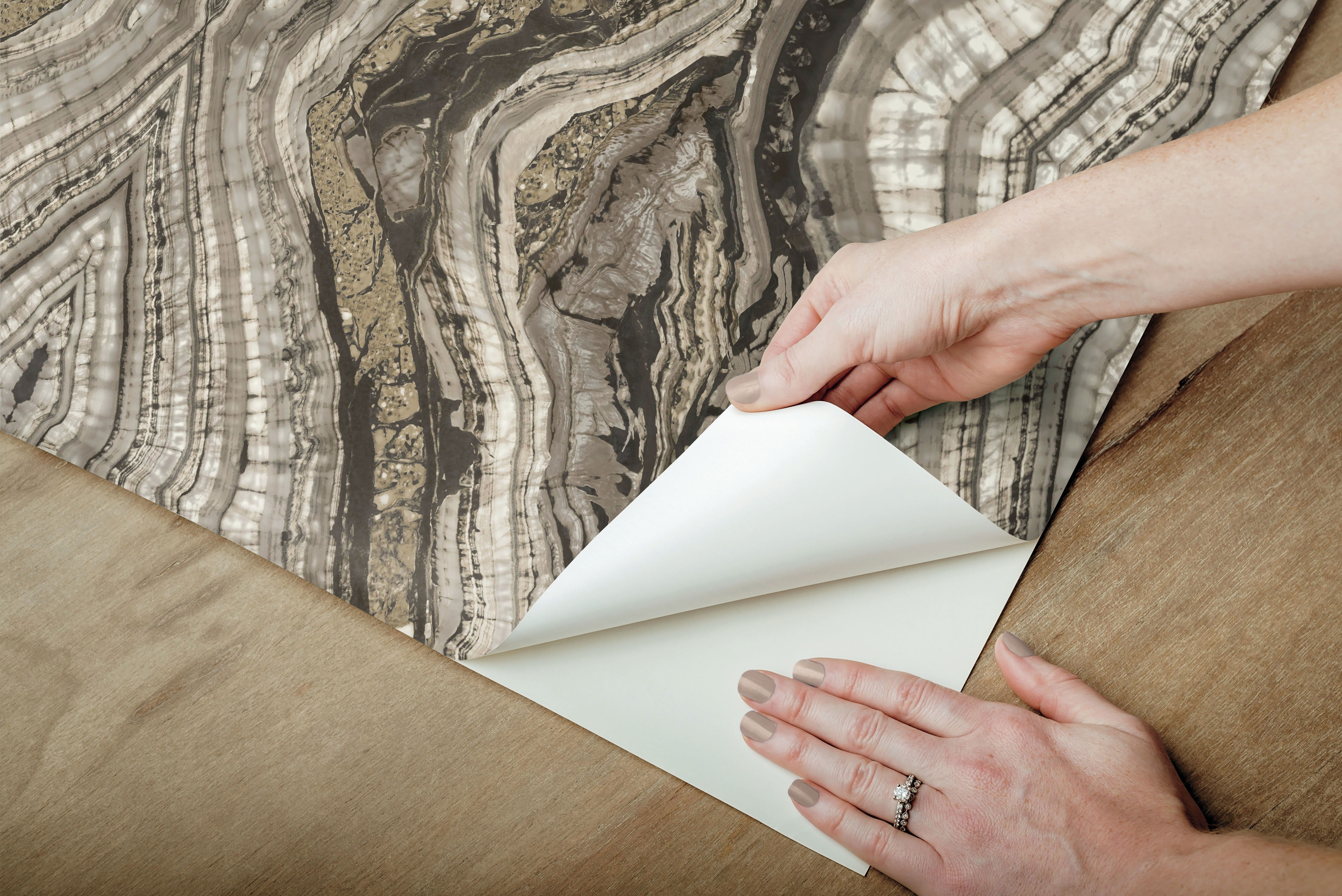 Kaleidoscope Dark Grey Peel & Stick Wallpaper, by York Wall, 20' length x 2'3" width x 0.02" depth View 5