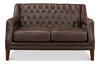 Brooks Leather Tufted 2 Seat Sofa, Sofas & Sectional by Sarreid, 54" length x 32" width x 33" height thumbnail 2