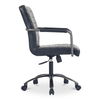 Roy Office Chair Black Leather, by Moe's Home, 21.85" width x 36" height x 27.17" depth thumbnail 4