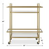 Erena Brass Bar Cart, Bar Carts & Cabinet by Uttermost, 32" width x 36" height x 16" depth thumbnail 3