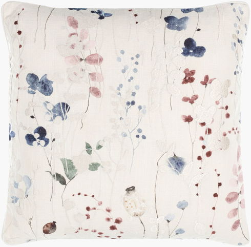 Painterly Florals Accent Pillow