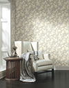 Pressed Leaves Cream Wallpaper thumbnail 1