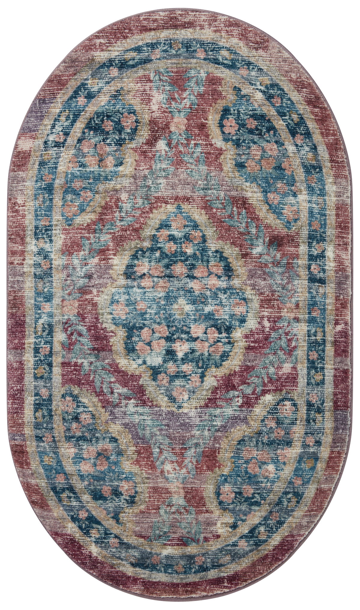 Rifle Paper Co. x Loloi Courtyard Rug, 1'6" length x 1'6" width View 6