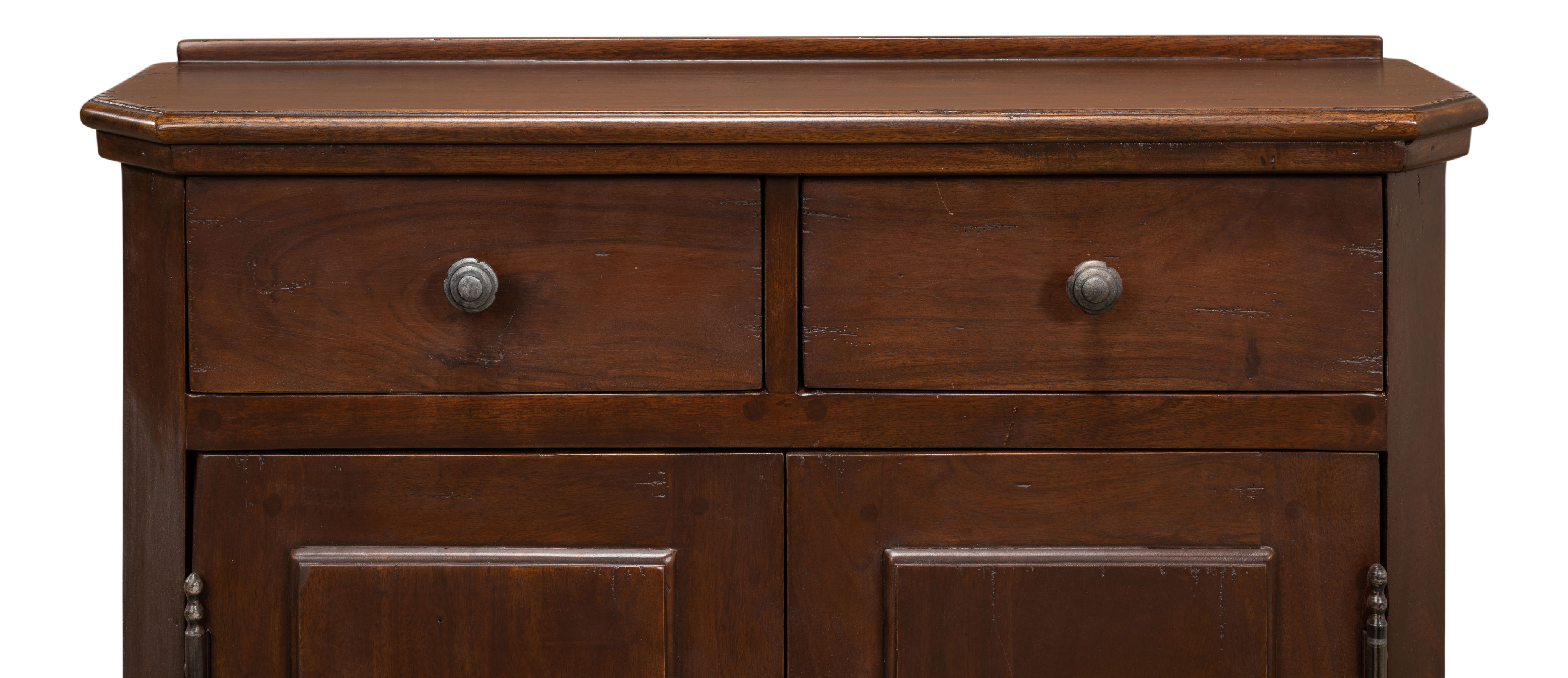 Austrian Hall Cabinet, Walnut, Cabinets & Sideboard by Sarreid, 26" length x 7" width x 35" height View 6
