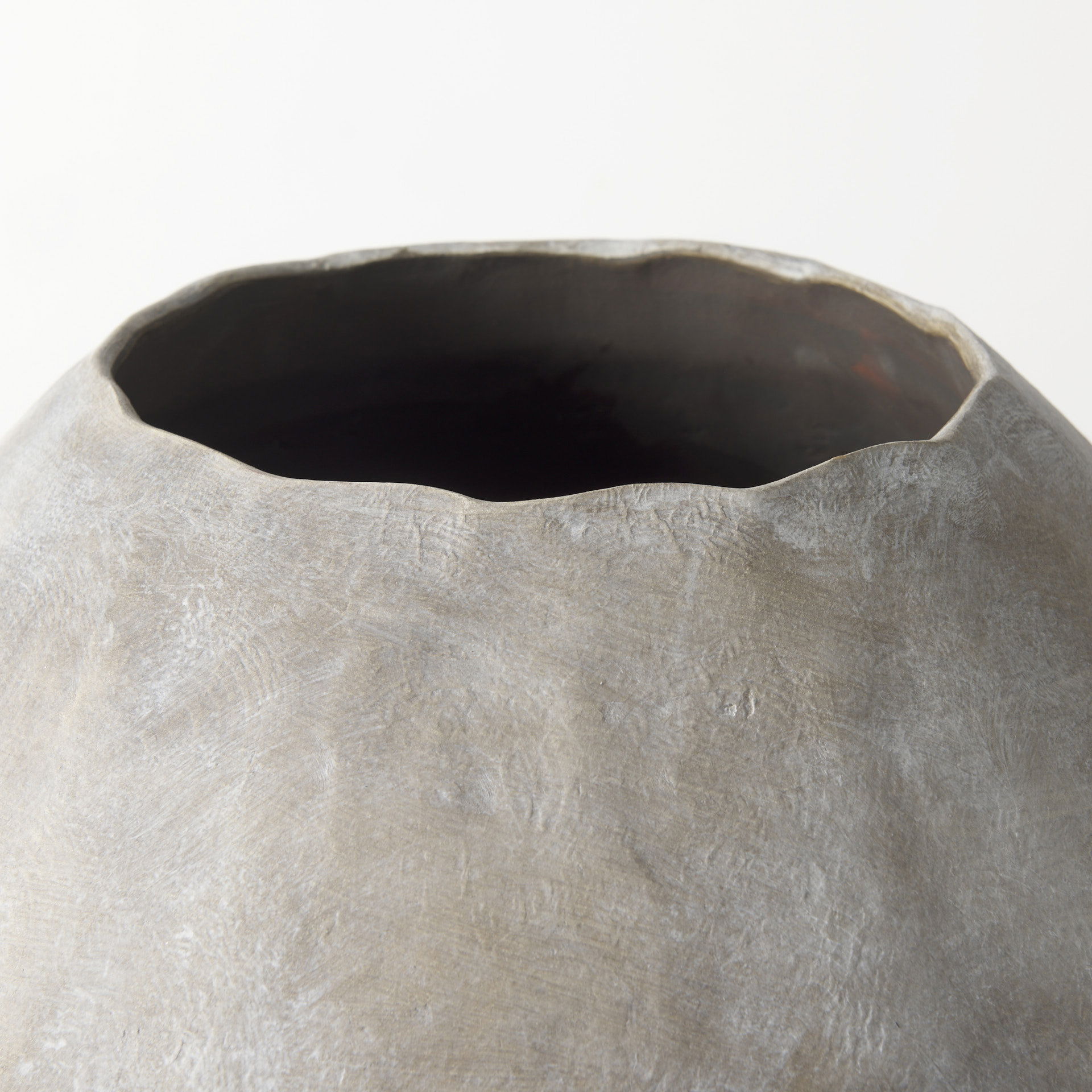 Gobi 23L x 28H Large Tan Ceramic Oval Vase large image 