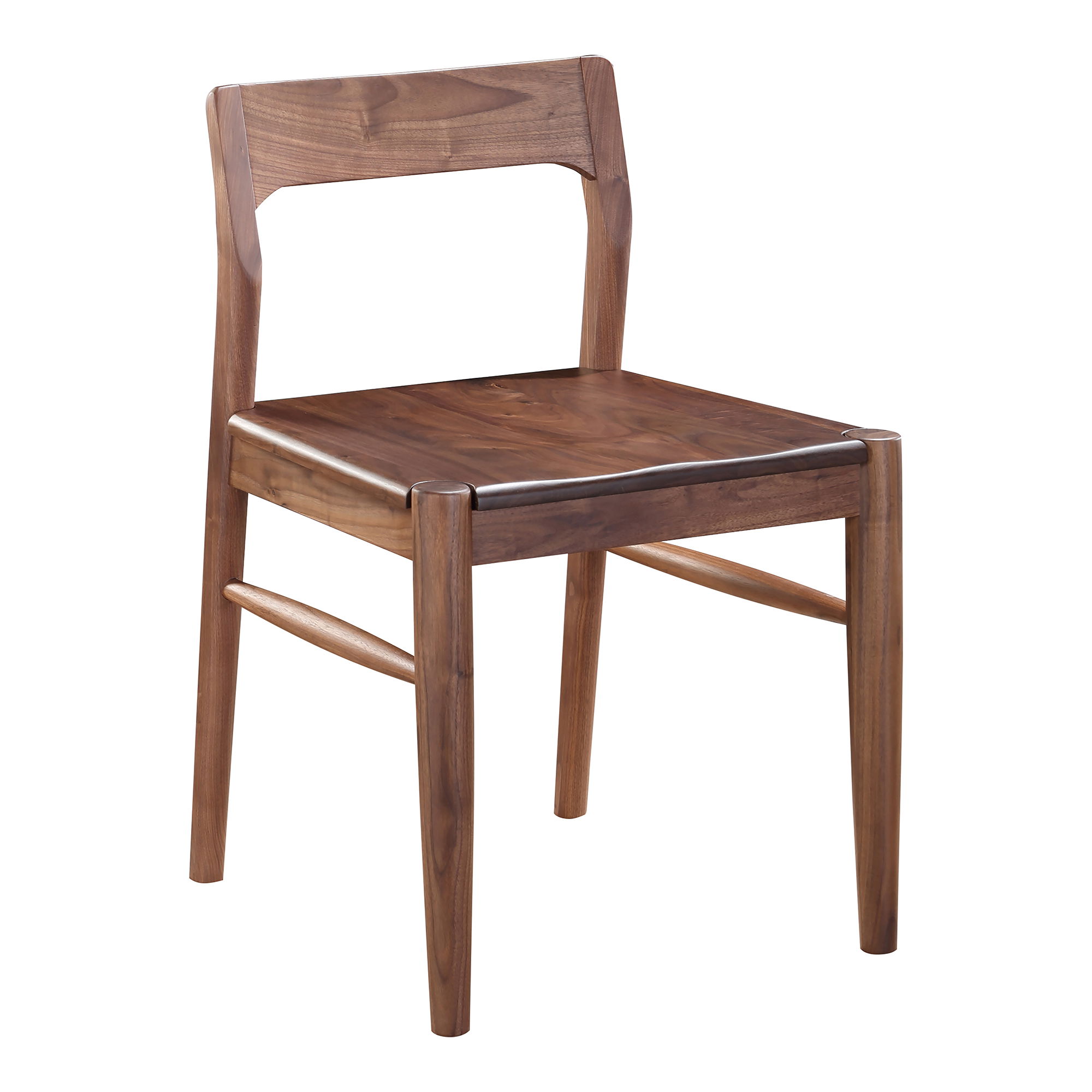Owing Dining Chair Walnut Brown - Set Of Two, by Moe's Home, 19.5" width x 30" height x 20" depth View 4