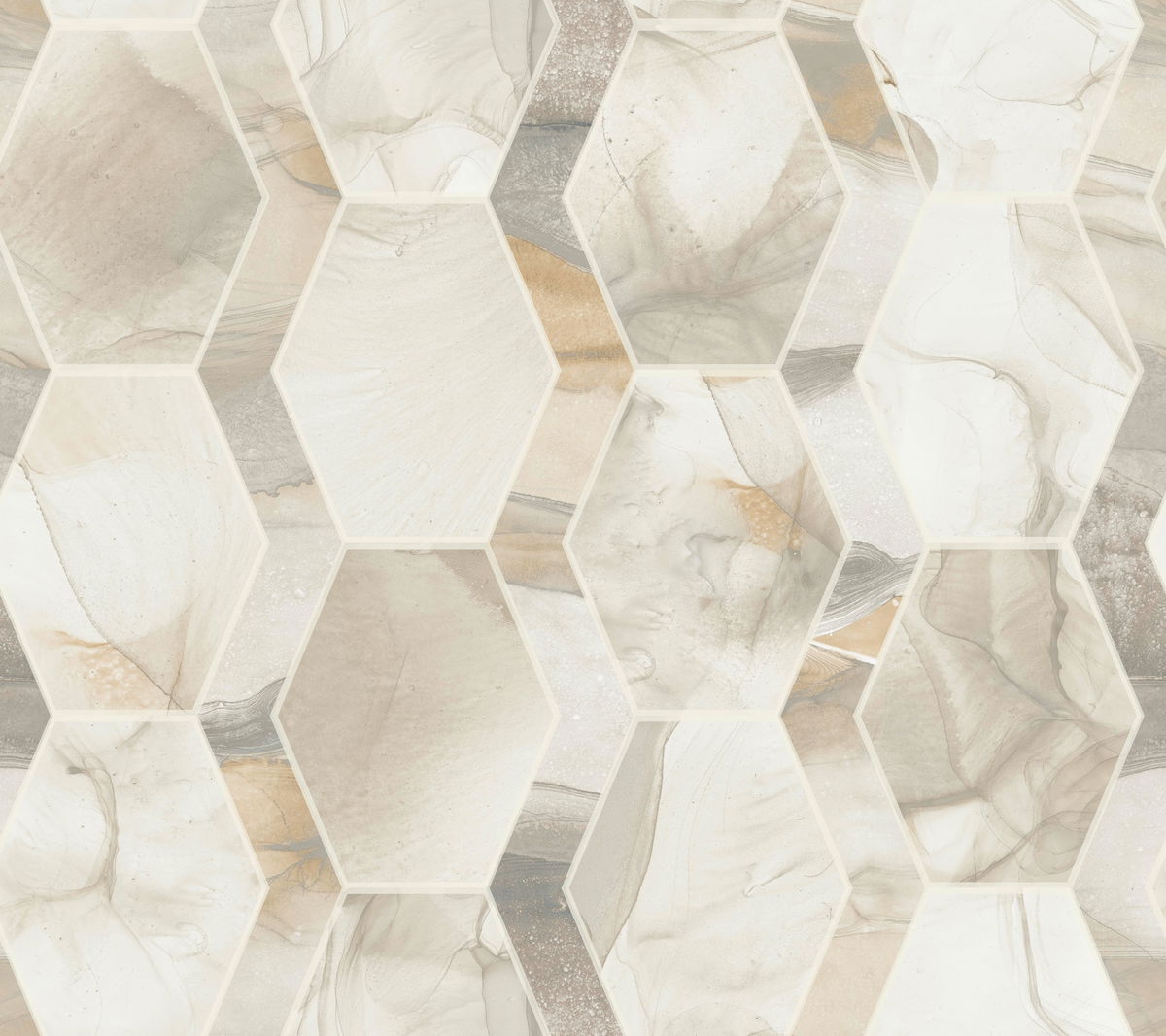 Earthbound Cream & Grey Wallpaper, by York Wall, 27' length x 2'3" width x 0.02" depth