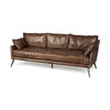 Cochrane II 82L x 33W x 32.25H Brown Leather Three Seater Sofa, Sofas & Sectional by Mercana, 82" length x 33" width x 32.25" height thumbnail 1
