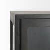 Arelius 36L x 18.75W x 63H Black-Brown Wood with Black Metal Base Display Cabinet, Cabinets & Sideboard by Mercana, 36" length x 18.75" width x 63" height thumbnail 9