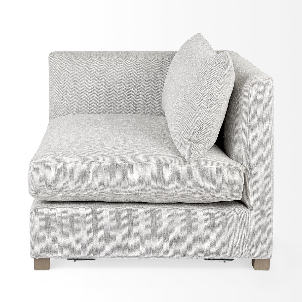 Valence 37.8L x 38.6W x 28.3H Light Gray Corner Sectional Piece, Sectional Sofa by Mercana, 37.8" length x 38.58" width x 28.35" height View 7