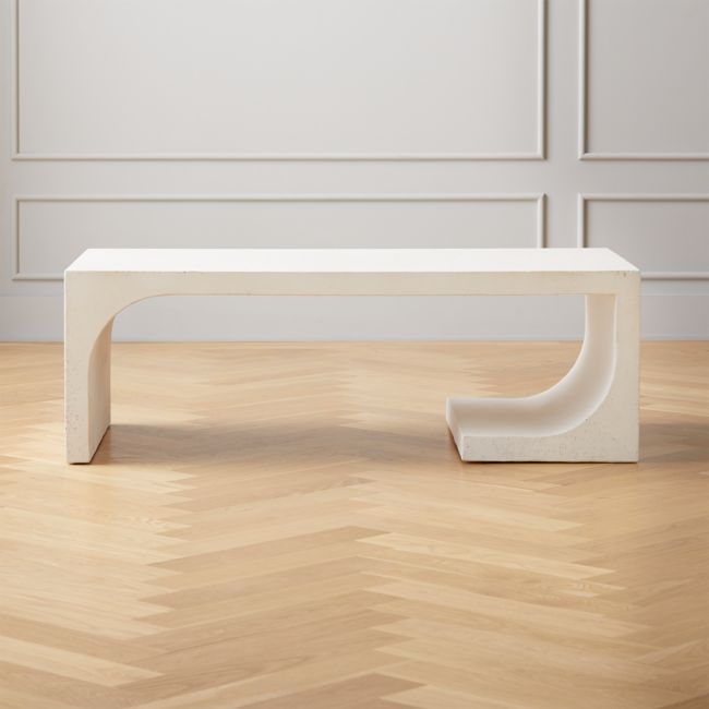 Online Designer Combined Living/Dining Slope Cement Coffee Table